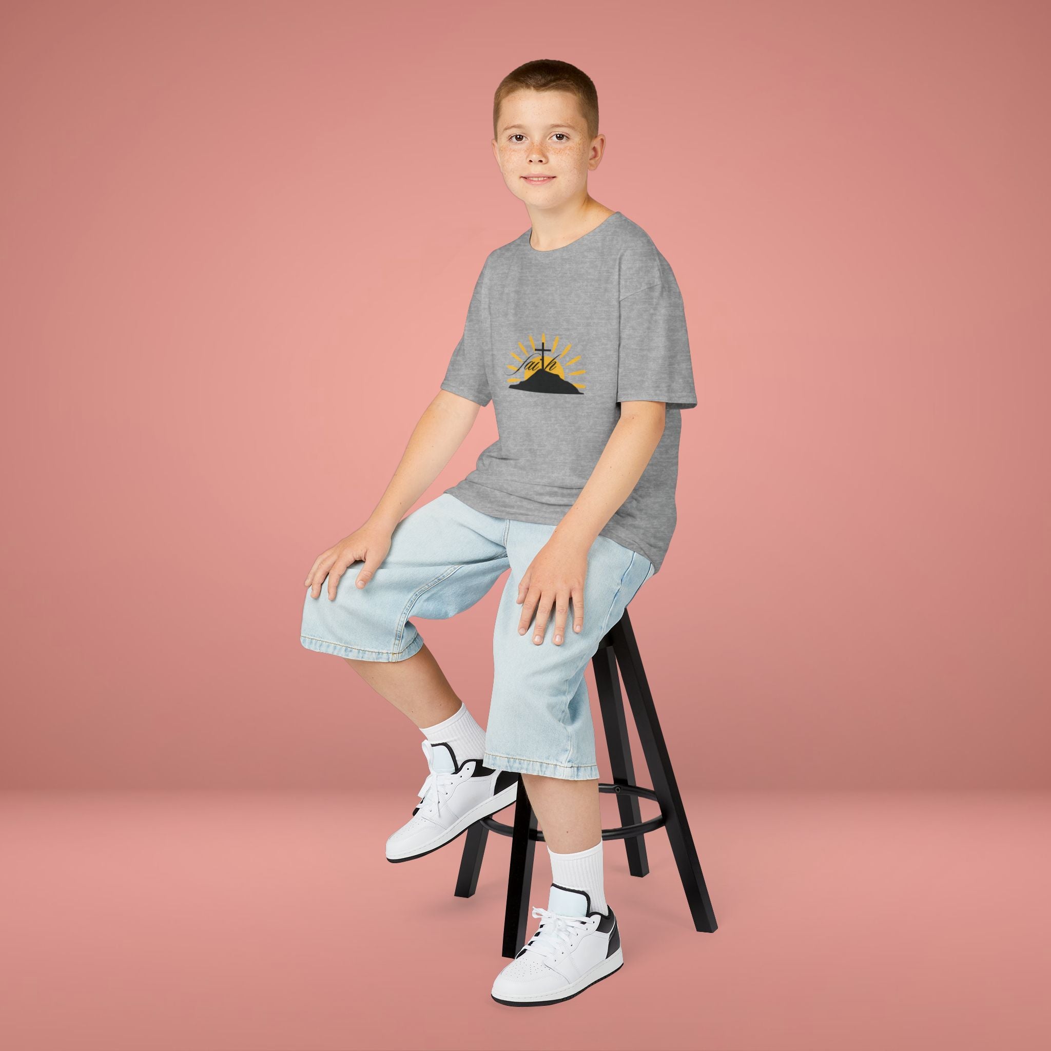 Faith Cross Sunrise - Kids Tee