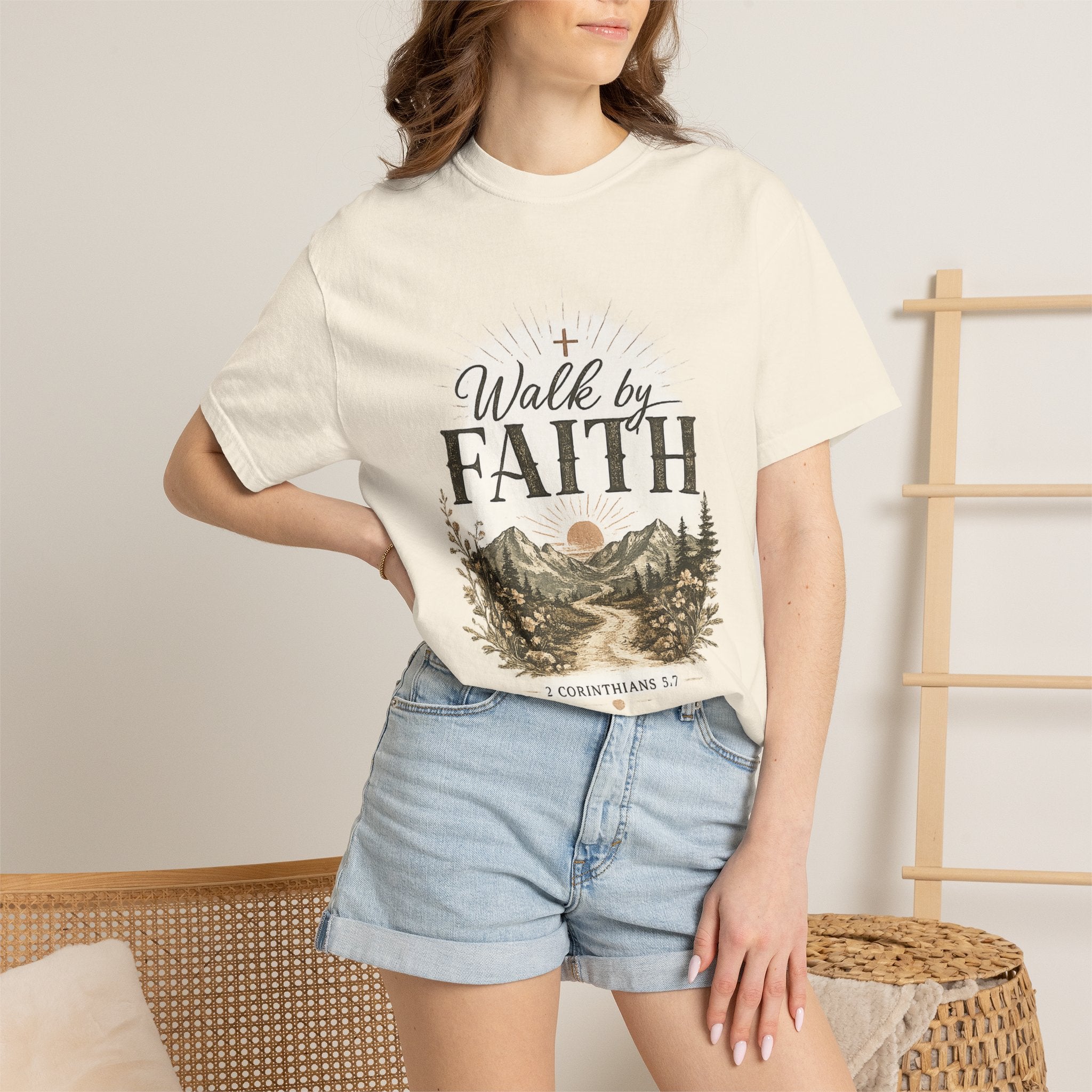 Walk By Faith (1 Corinthians 5:7) - Men's Graphic Tee