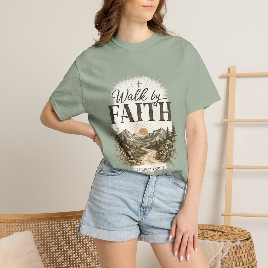 Walk By Faith (1 Corinthians 5:7) - Men's Graphic Tee
