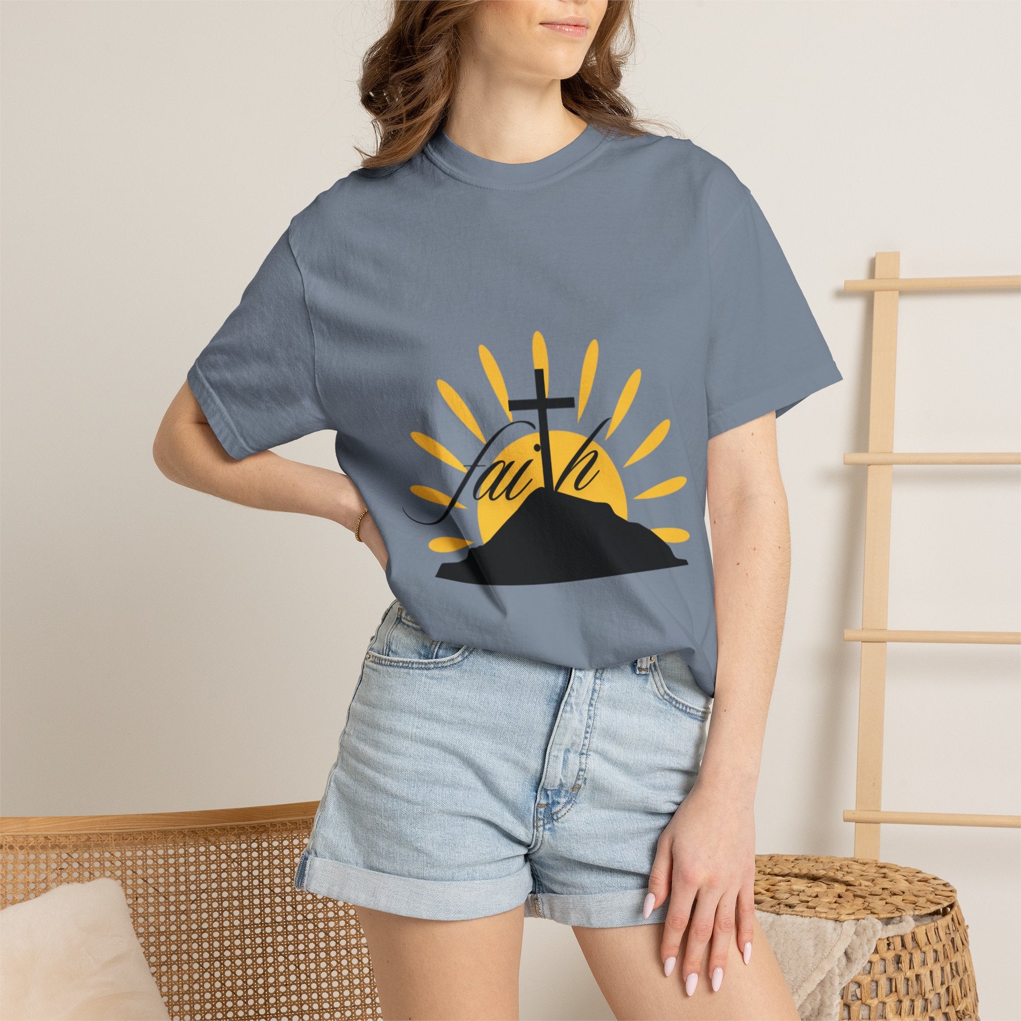 Faith Cross Unisex T-Shirt — Sunrise Unisex Tee
