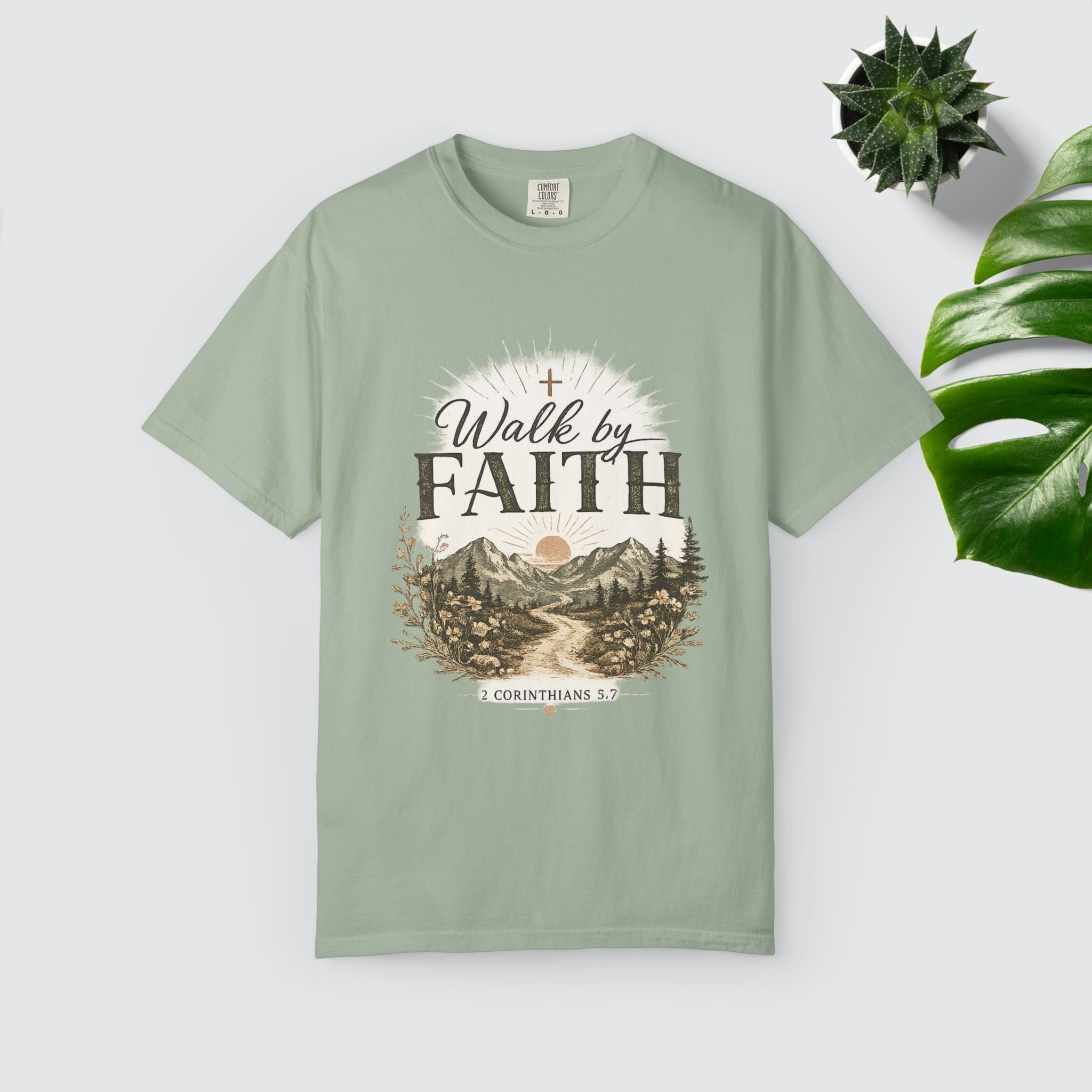 Walk By Faith (1 Corinthians 5:7) - Men's Graphic Tee
