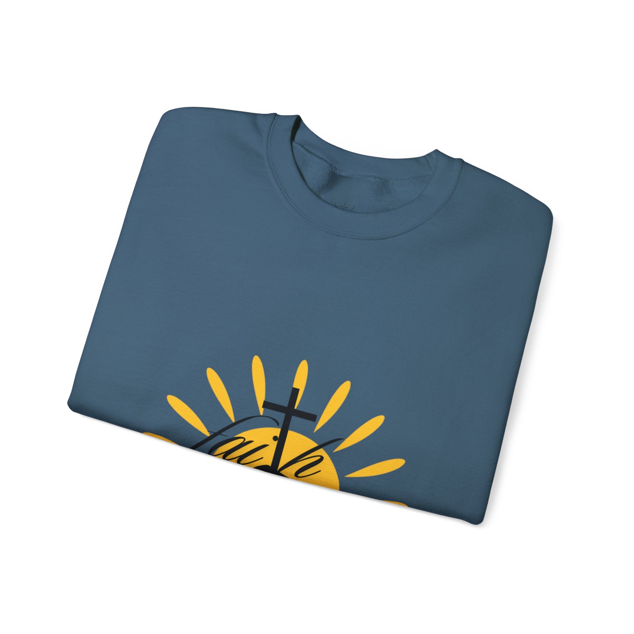 Faith Cross Sunrise - Men's Crewneck Sweatshirt