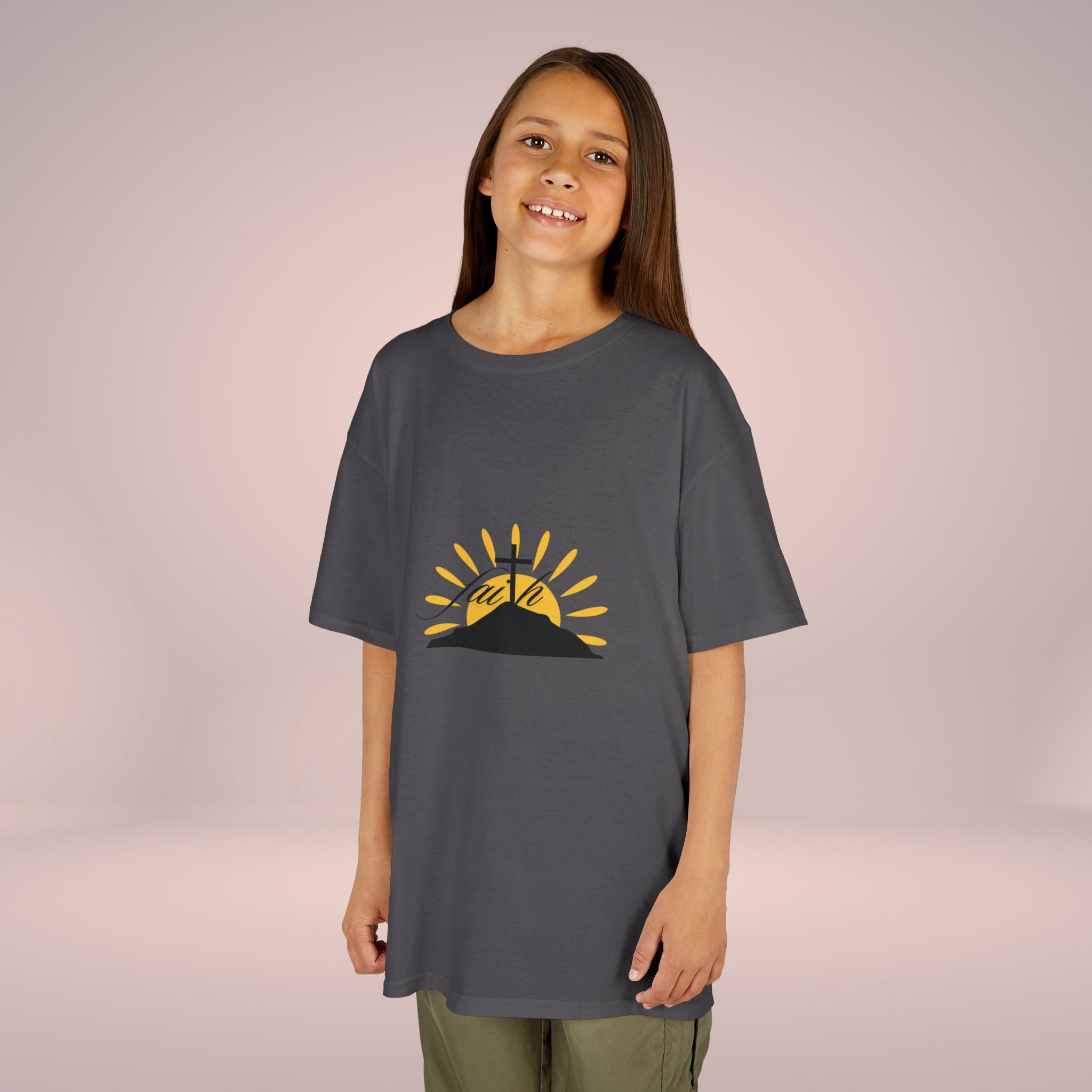 Faith Cross Sunrise - Kids Tee