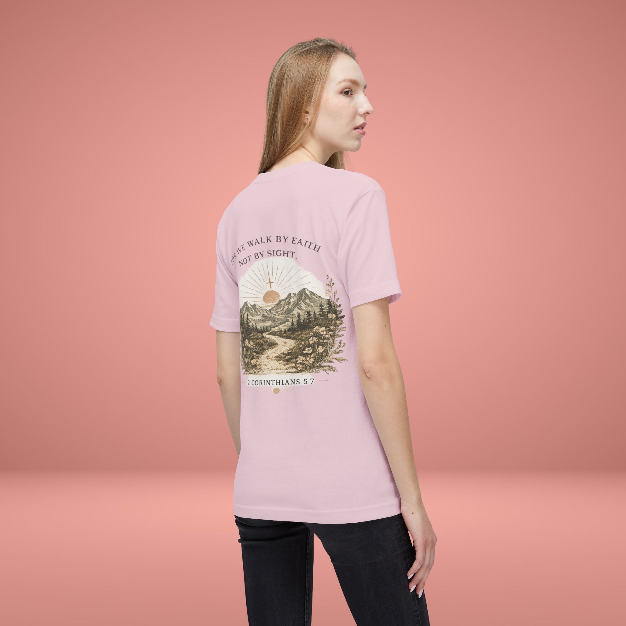Walk By Faith (1 Corinthians 5:7) - Women's Graphic Tee