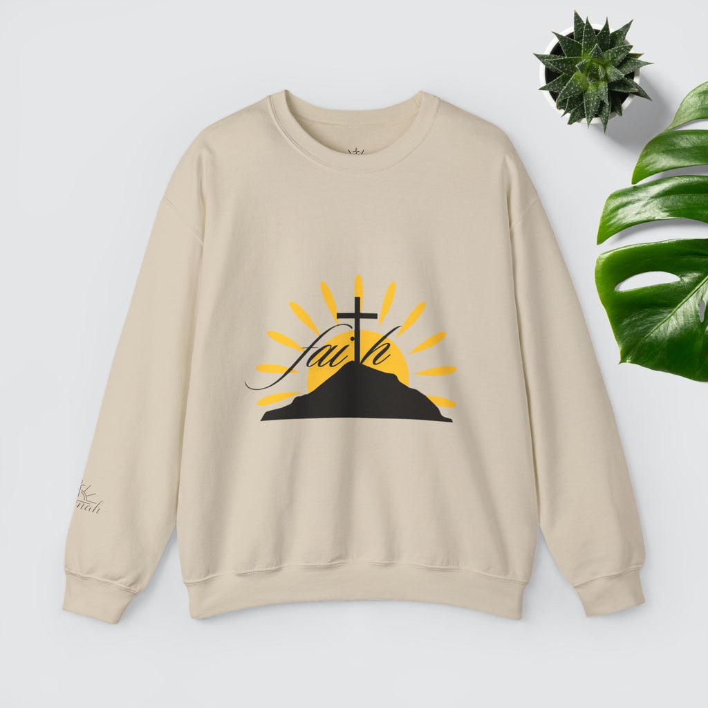 Faith Cross Sunrise - Women's Crewneck Sweatshirt