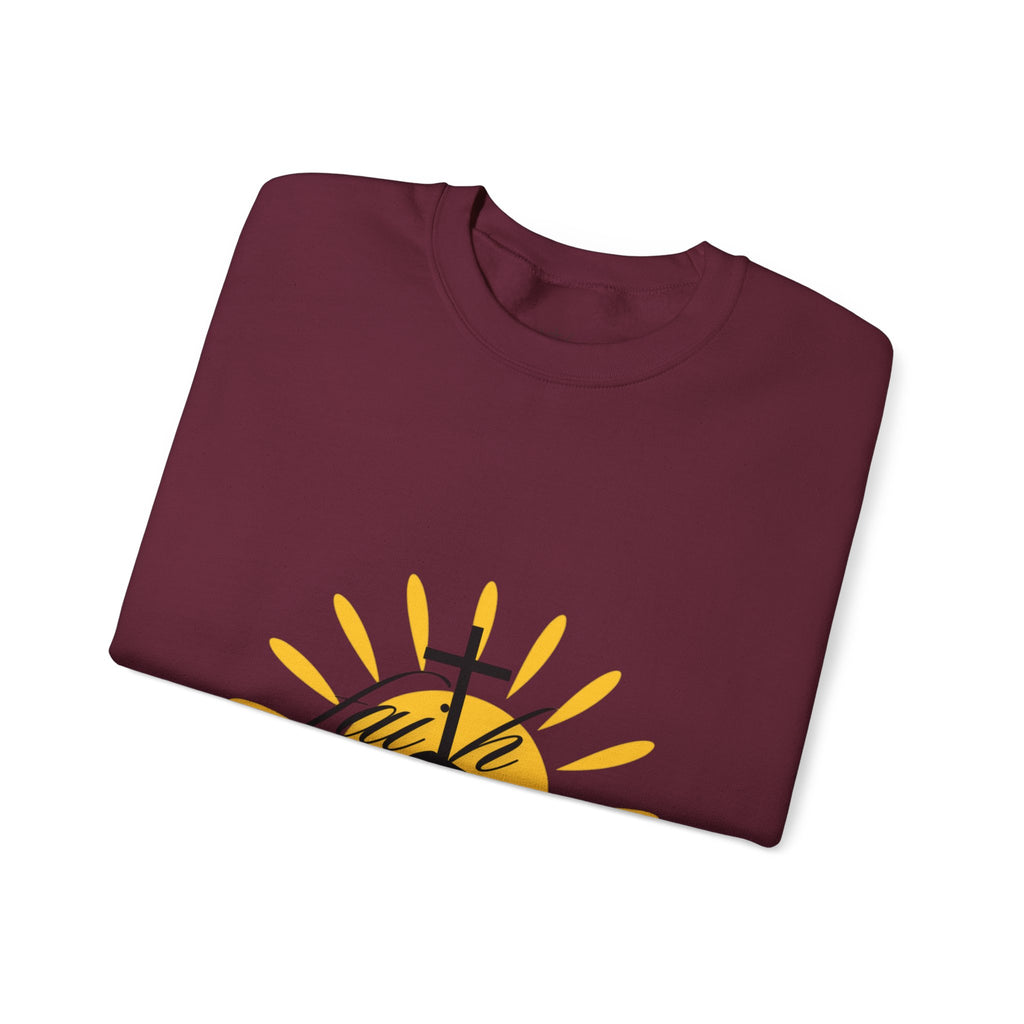 Faith Cross Sunrise - Men's Crewneck Sweatshirt