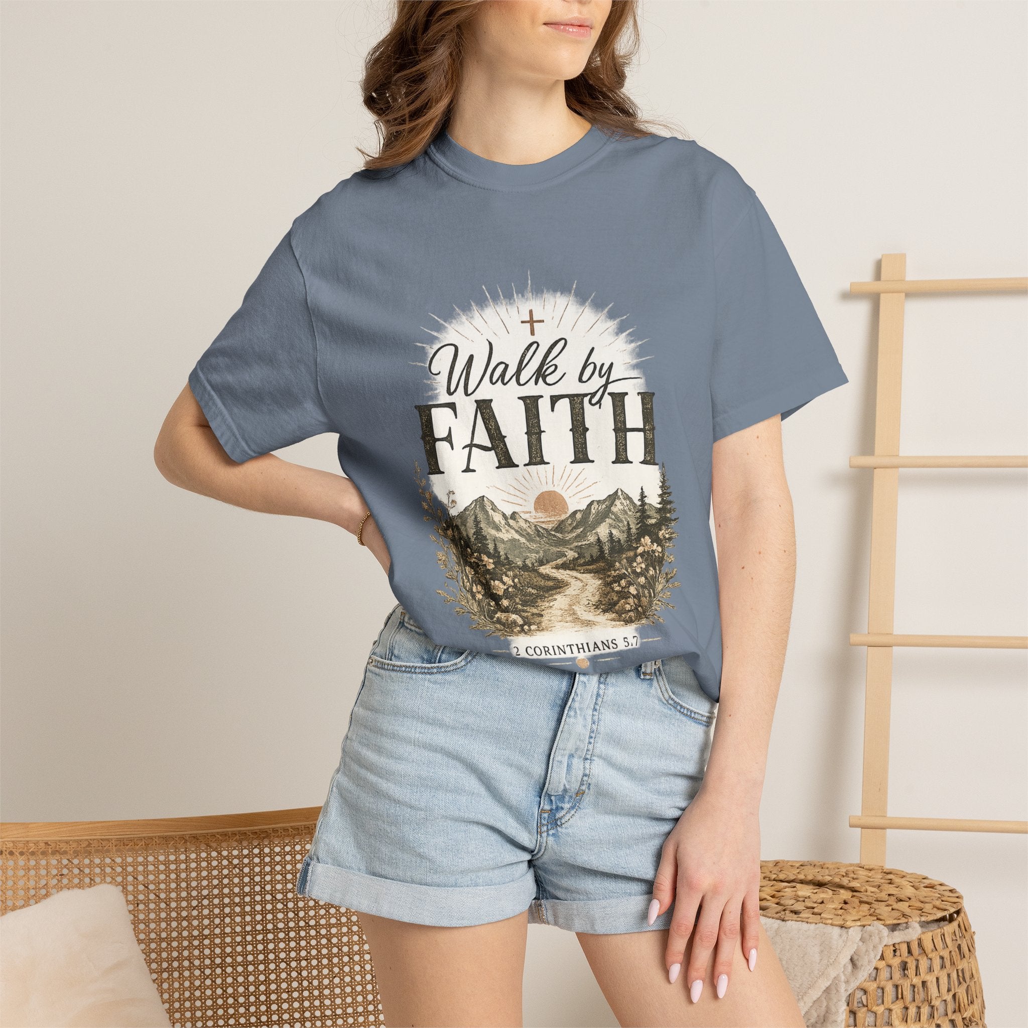 Walk By Faith (1 Corinthians 5:7) - Men's Graphic Tee