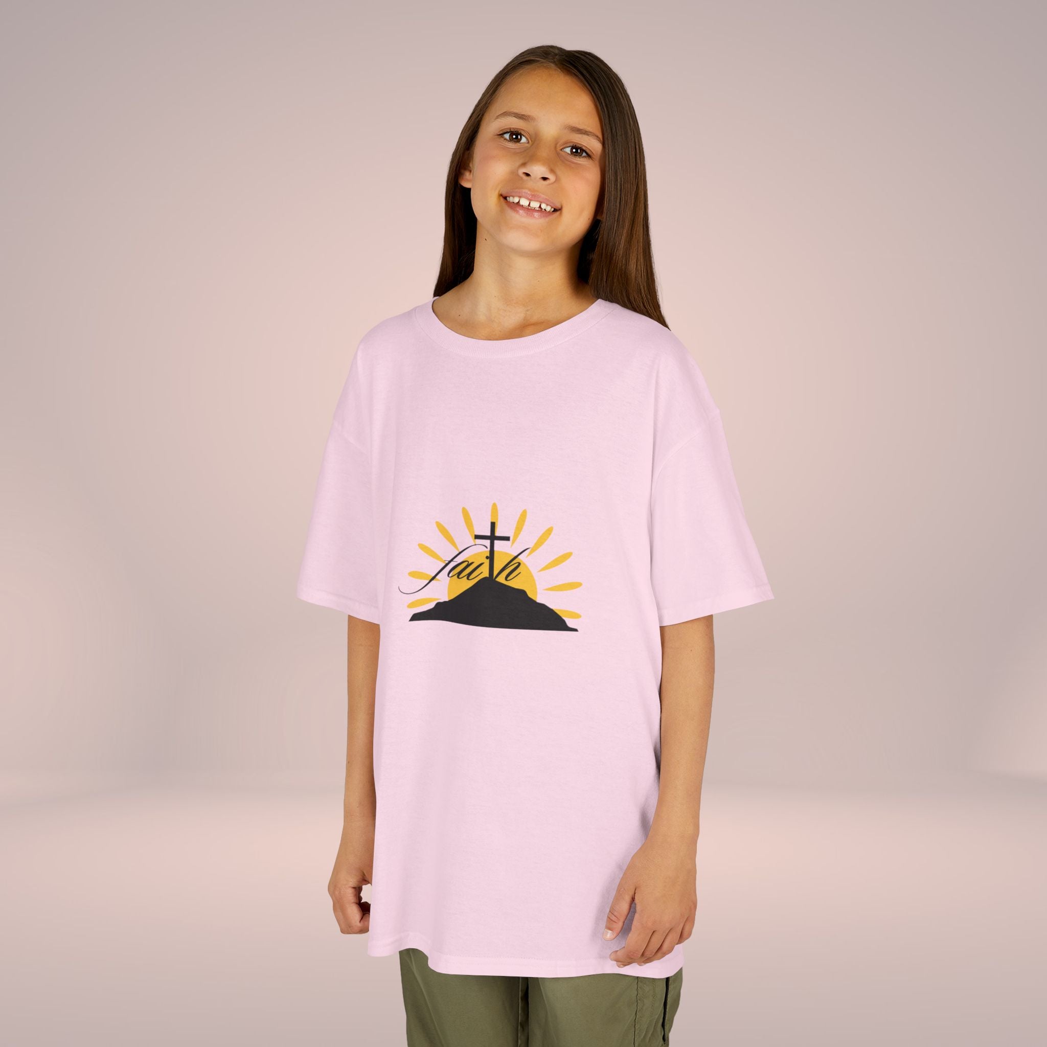 Faith Cross Sunrise - Kids Tee