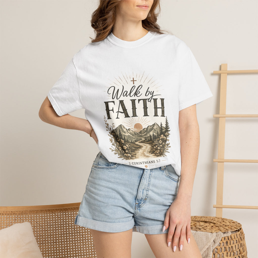 Walk By Faith (1 Corinthians 5:7) - Men's Graphic Tee