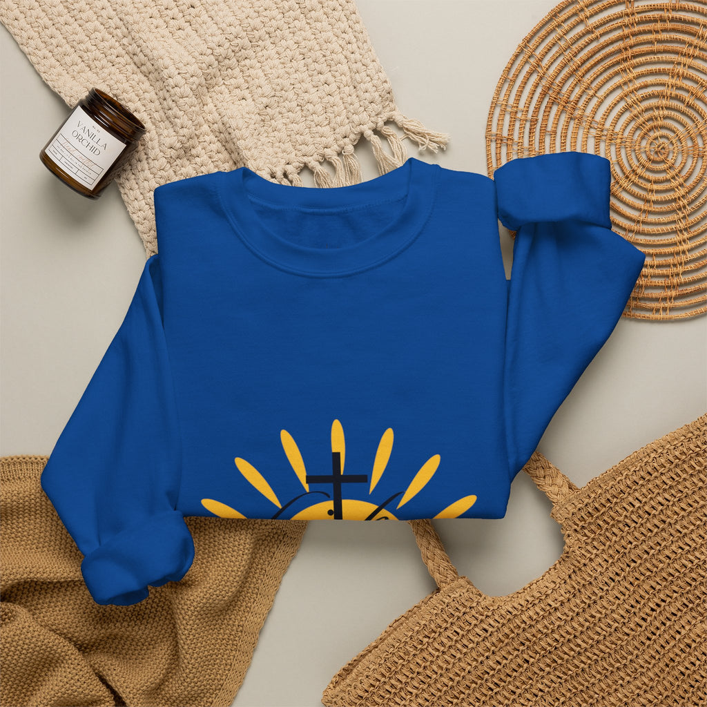 Faith Cross Sunrise - Women's Crewneck Sweatshirt