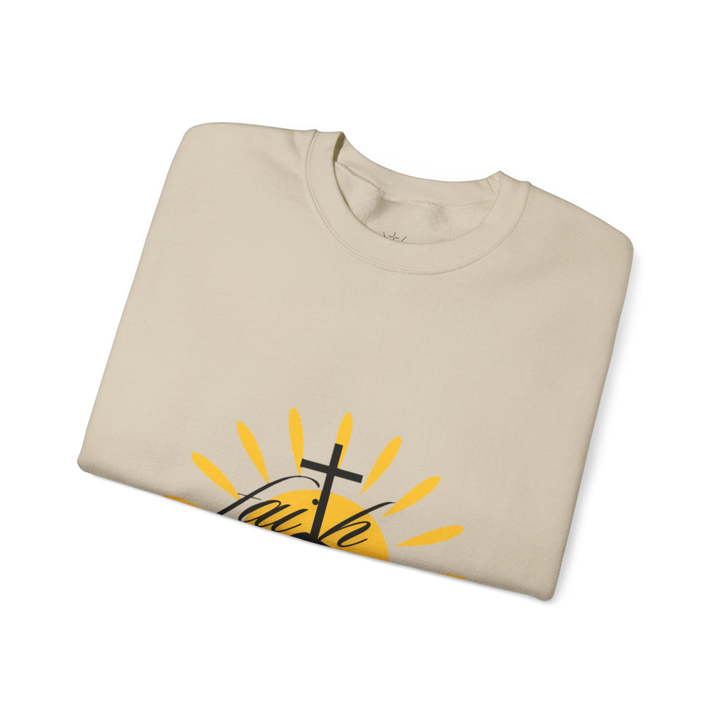 Faith Cross Sunrise - Men's Crewneck Sweatshirt
