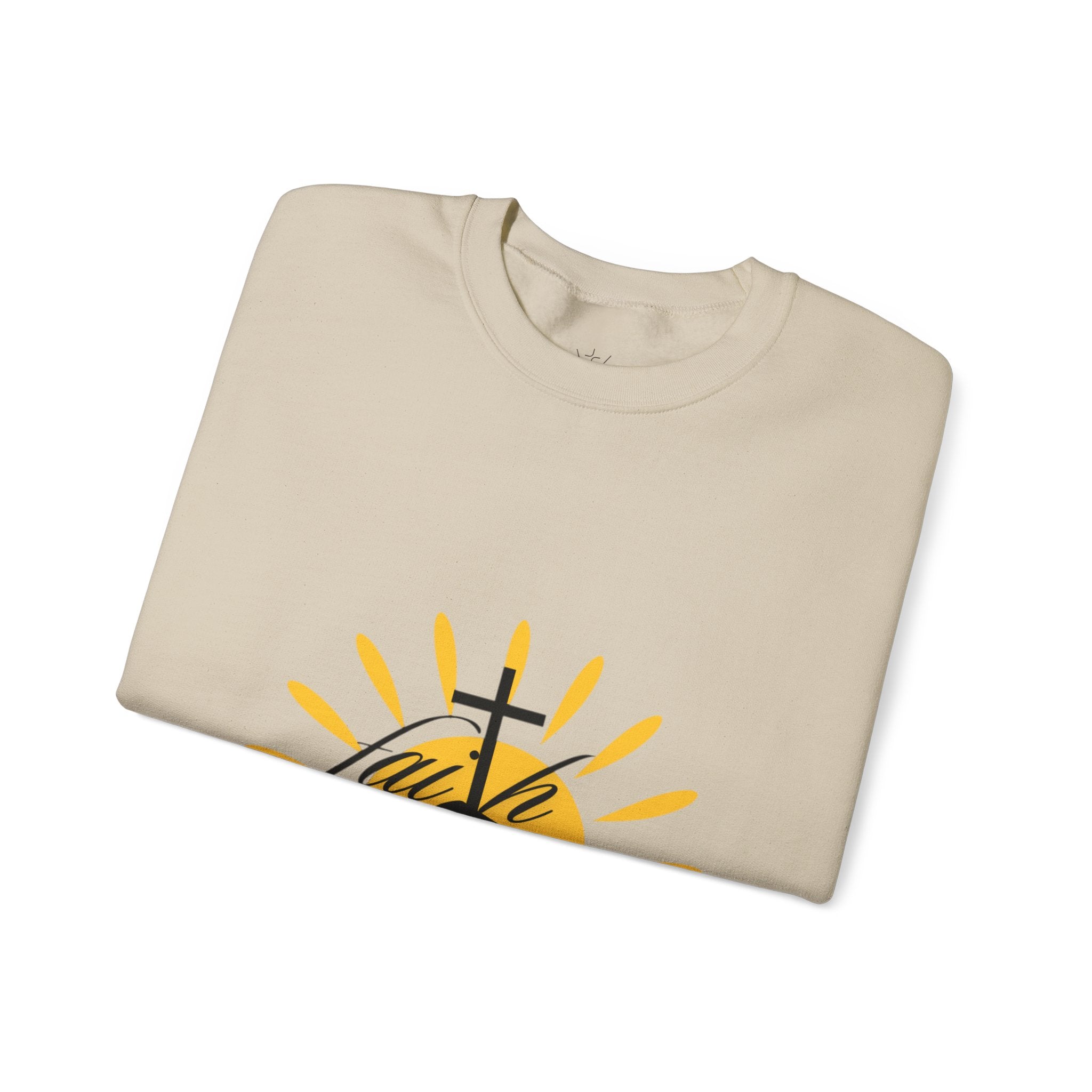 Faith Cross Sunrise - Men's Crewneck Sweatshirt