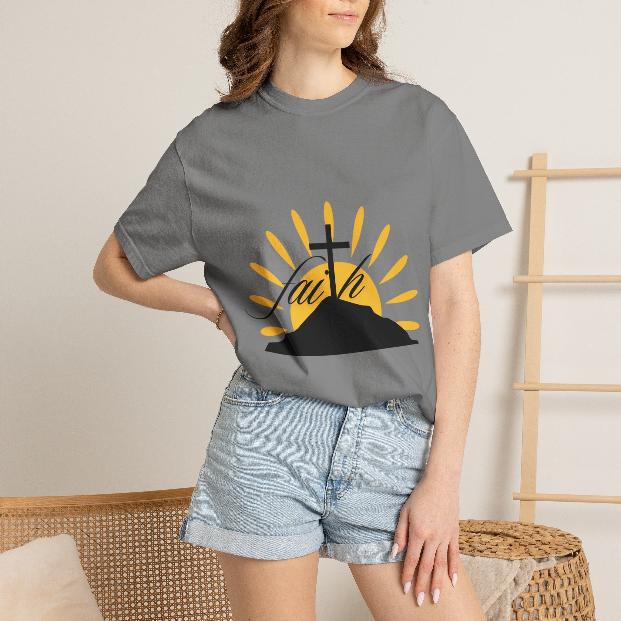 Faith Cross Unisex T-Shirt — Sunrise Unisex Tee