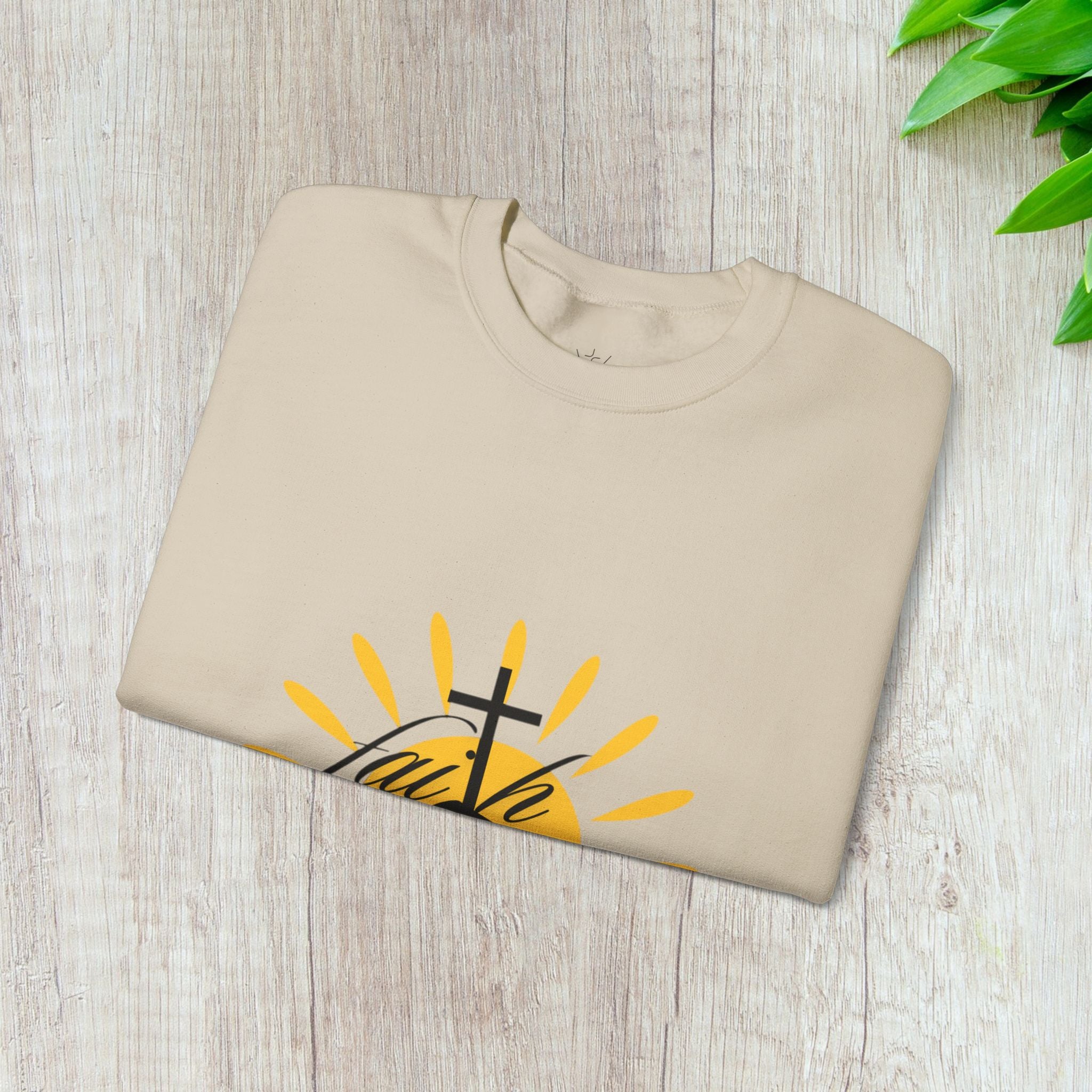 Faith Cross Sunrise - Women's Crewneck Sweatshirt